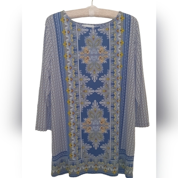 Peck & Peck Dresses & Skirts - Peck & Peck Women's Blue Print Tunic Dress